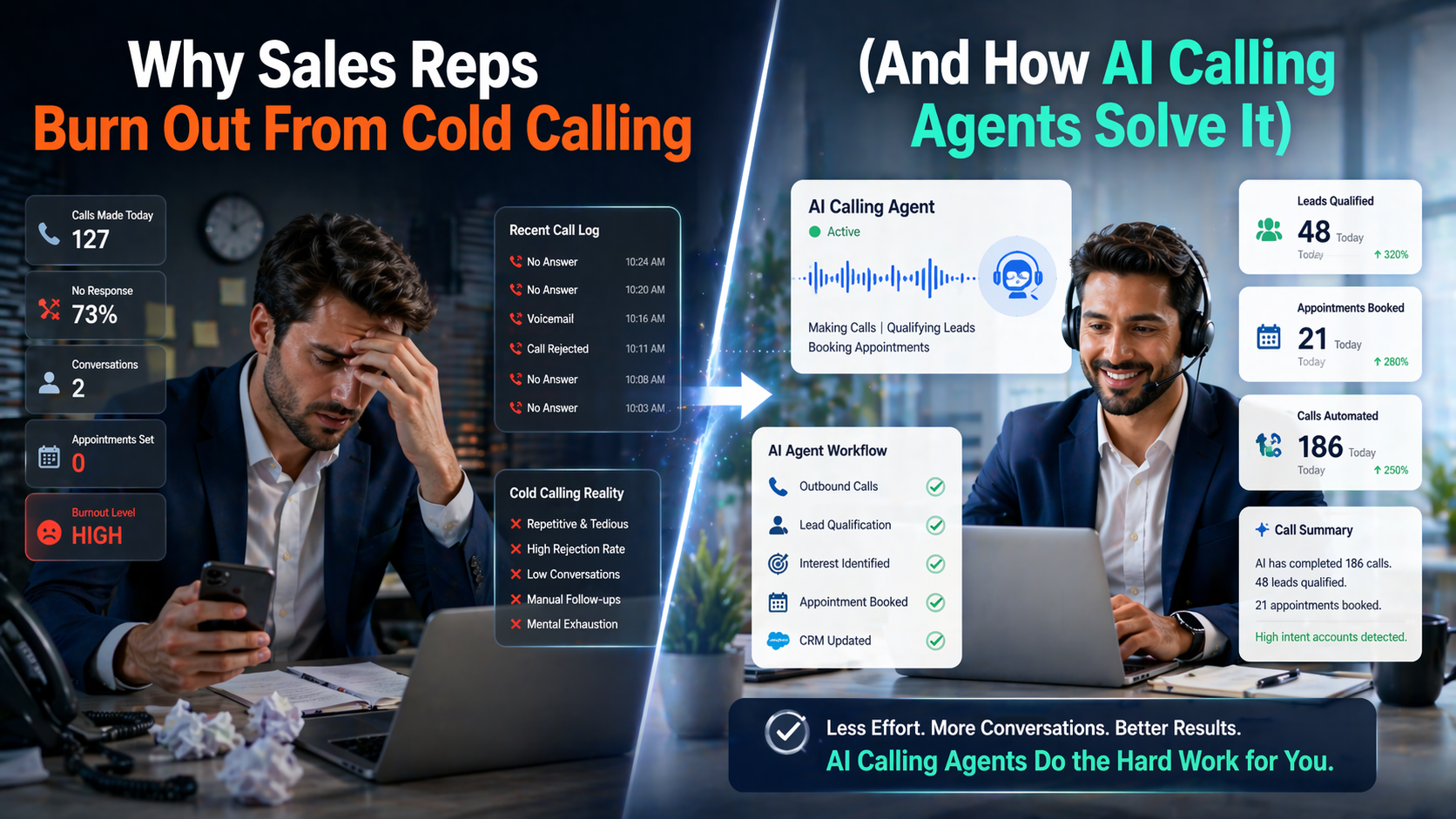 Why Sales Reps Burn Out From Cold Calling (And How AI Calling Agents Solve It)